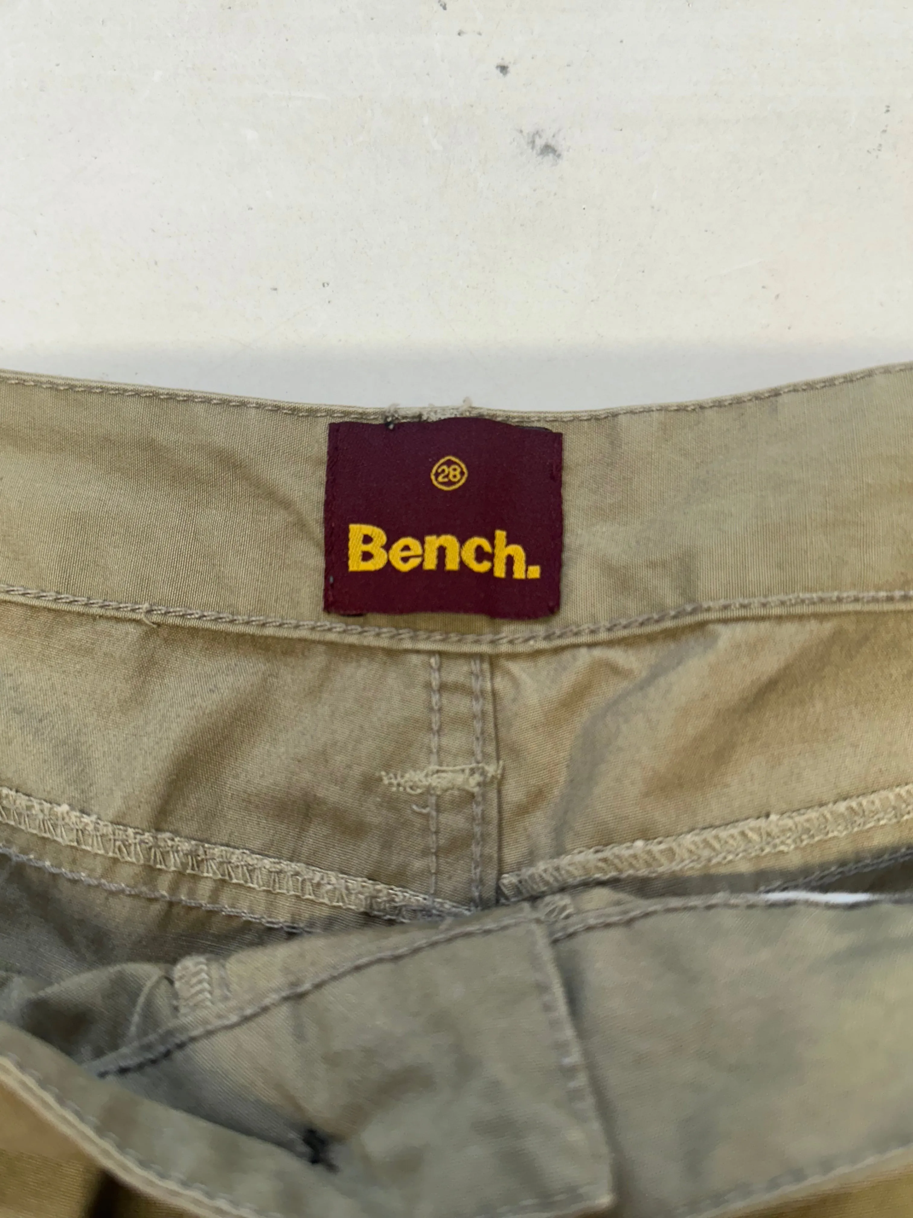 00's bench khaki flared trousers