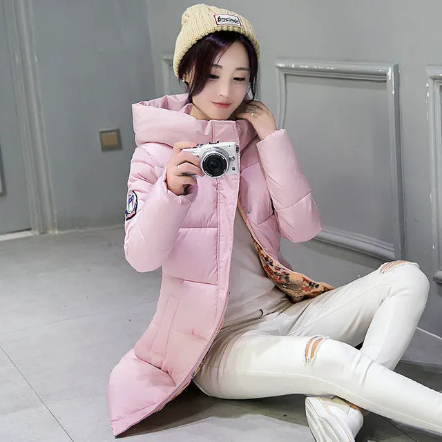 2017 New Arrival Casual Warm Long Sleeve Ladies Basic Coat jaqueta feminina jacket women parkas cotton Women Winter Jacket