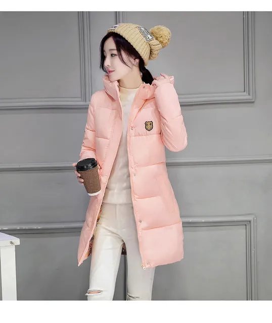 2017 New Arrival Casual Warm Long Sleeve Ladies Basic Coat jaqueta feminina jacket women parkas cotton Women Winter Jacket