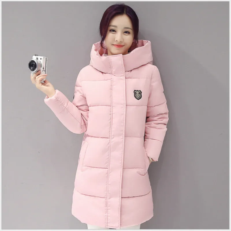 2017 New Arrival Casual Warm Long Sleeve Ladies Basic Coat jaqueta feminina jacket women parkas cotton Women Winter Jacket
