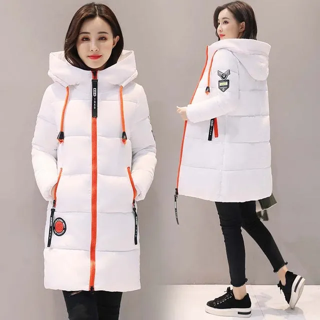 2017 Winter jacket women Thick Long Women Parkas  Hooded Female Outwear Coat Down Cotton Padded Snow Wear
