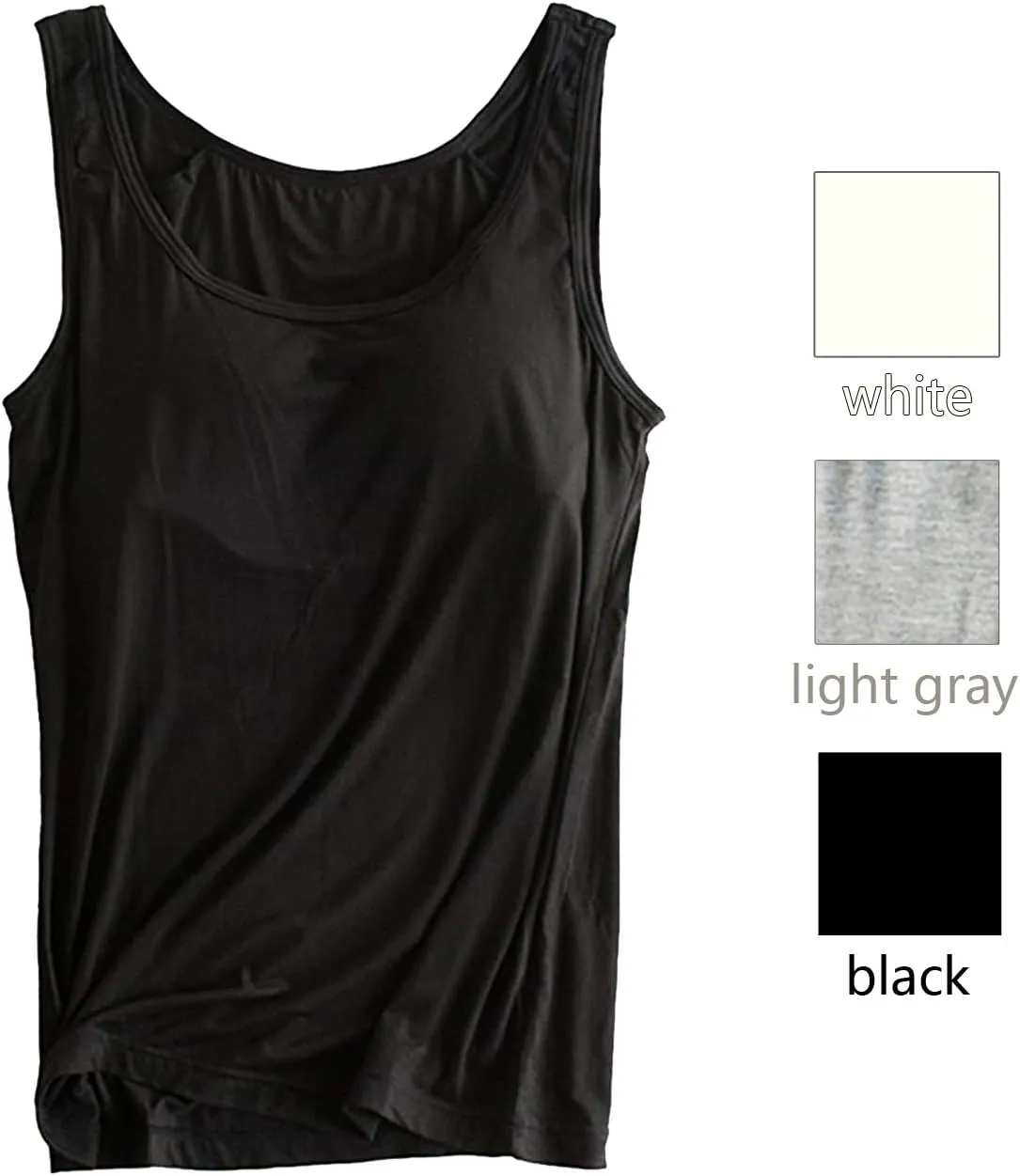 Alizeal 3 Pcs Women's Basic Solid Camisole Stretch Casual Tank Tops