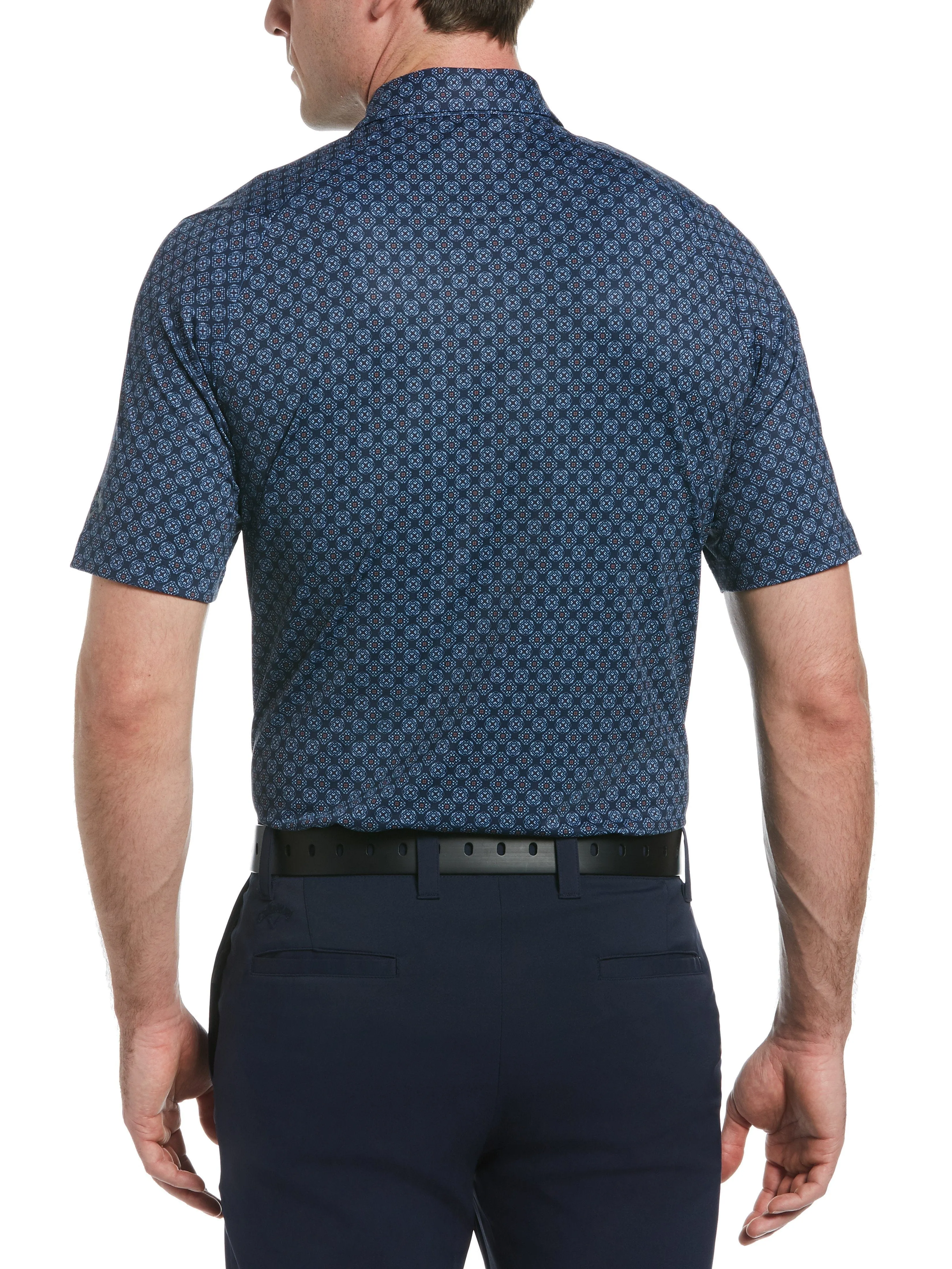 Big & Tall Art Deco Foulard Print Polo
