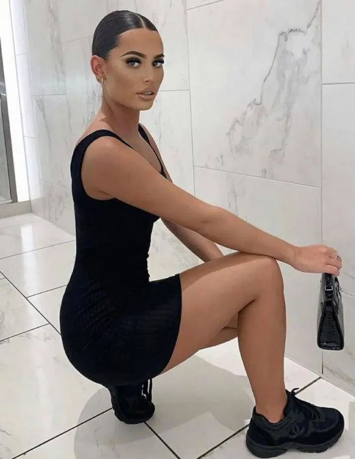 Black Rib Knit Scoop Neck Bodycon Mini Dress