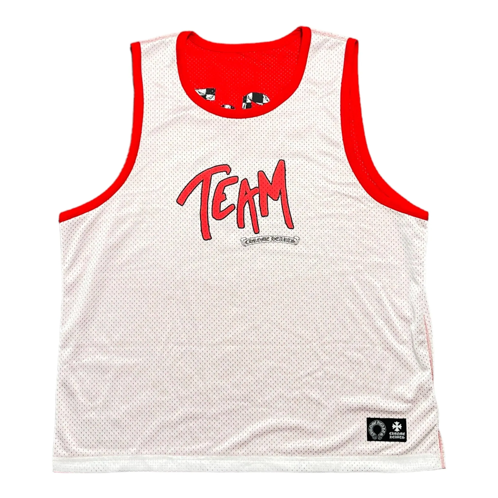 Chrome Hearts Form Reversible Warmup Basketball Jersey Red Pre-Owned