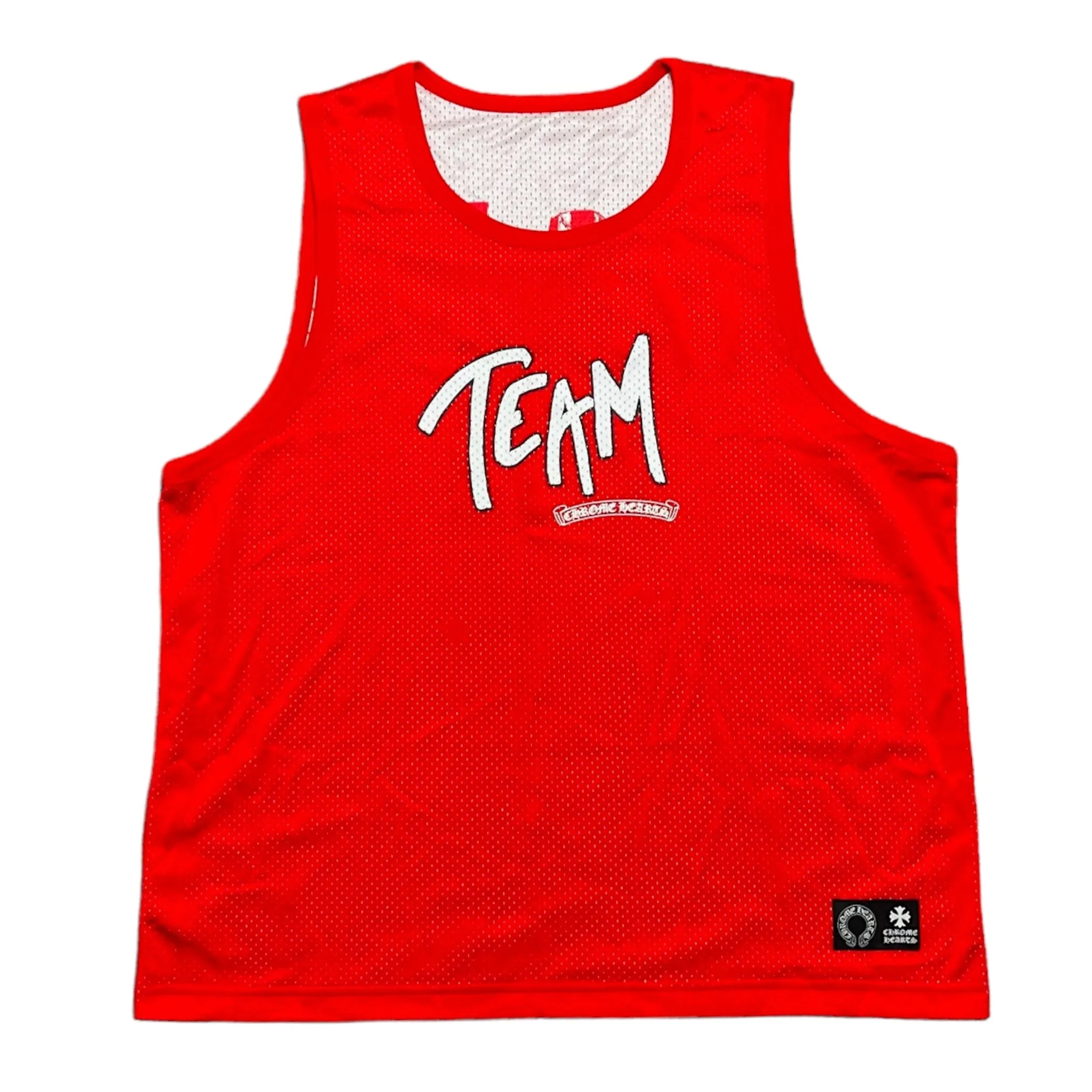 Chrome Hearts Form Reversible Warmup Basketball Jersey Red Pre-Owned