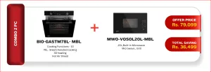 Crompton Combo Offer Oven (BIO-GASTM78L-MBL)   Microwave (MWO-VOSOL20L-MBL) Combo 2