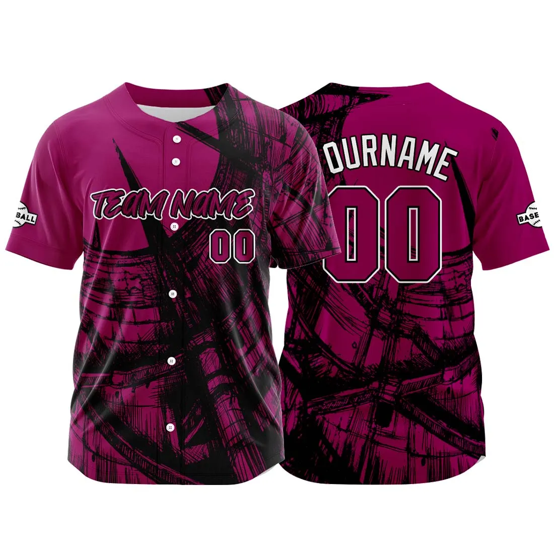 Custom Baseball Uniforms High-Quality for Adult Kids Optimized for Performance Staircase-Rose