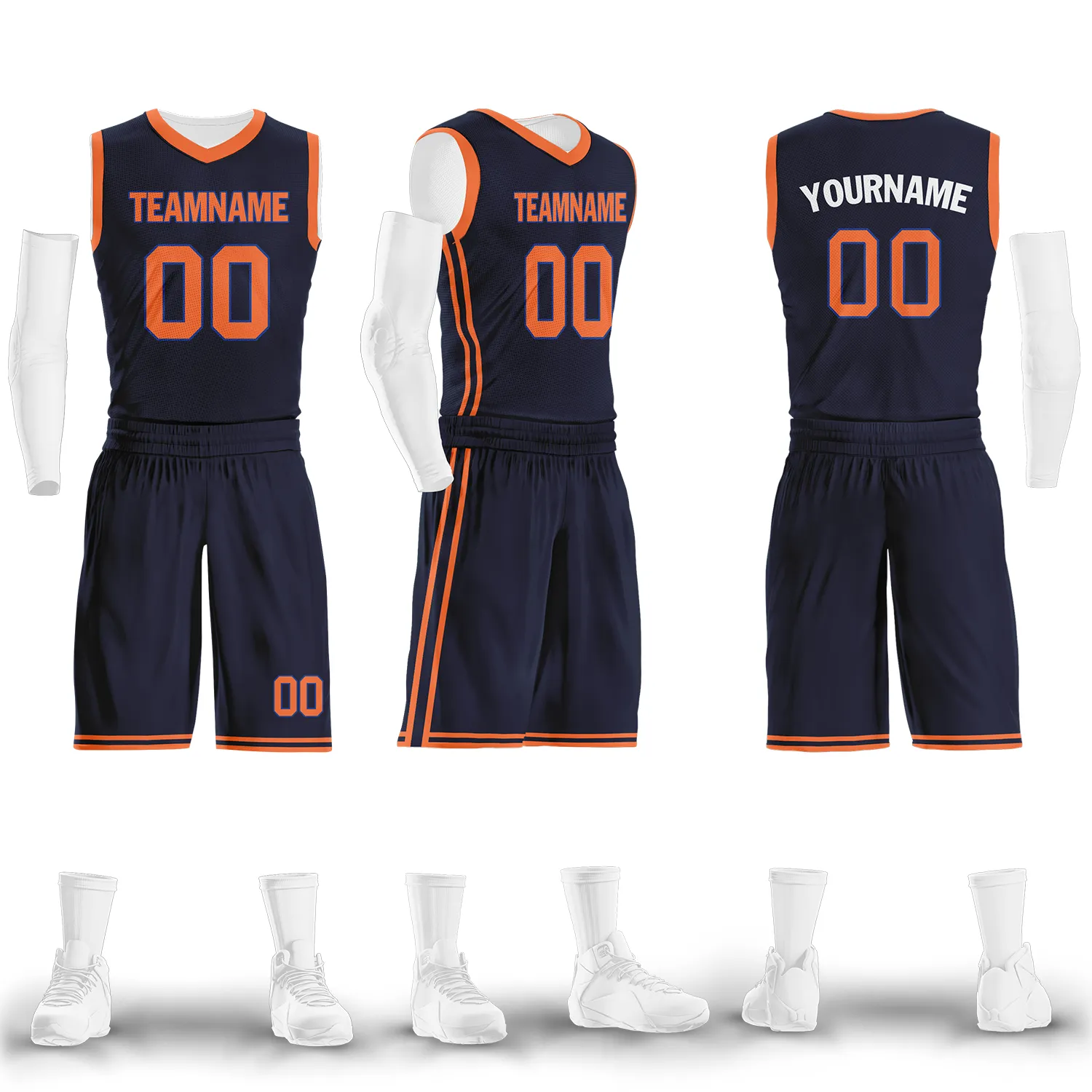 Custom Blue Orange Classic Style Sports Uniform Basketball Jersey BBJ01-bd0a70ae
