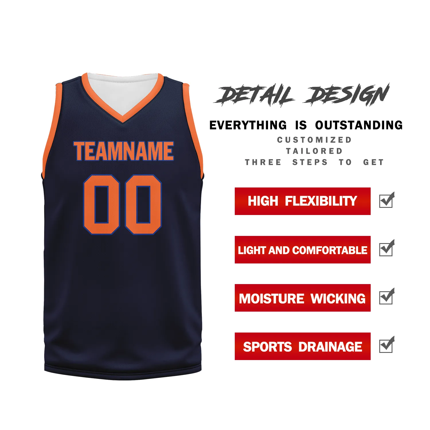 Custom Blue Orange Classic Style Sports Uniform Basketball Jersey BBJ01-bd0a70ae