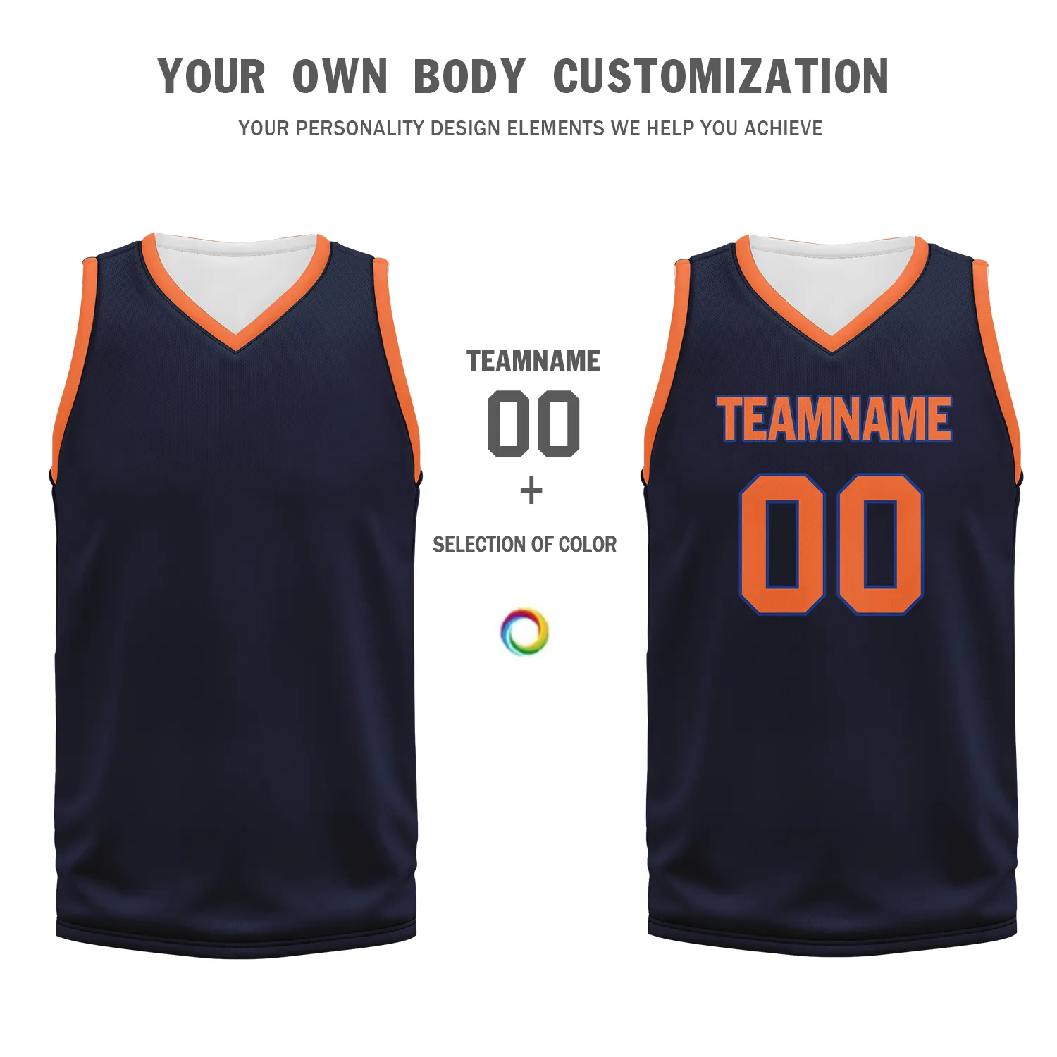 Custom Blue Orange Classic Style Sports Uniform Basketball Jersey BBJ01-bd0a70ae