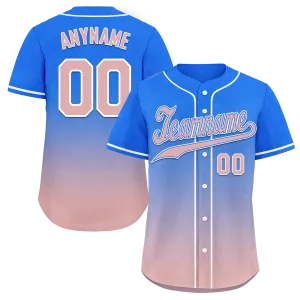 Custom Blue Pink Fade Fashion Personalized Authentic Baseball Jersey BSBJ01-D0a70e0