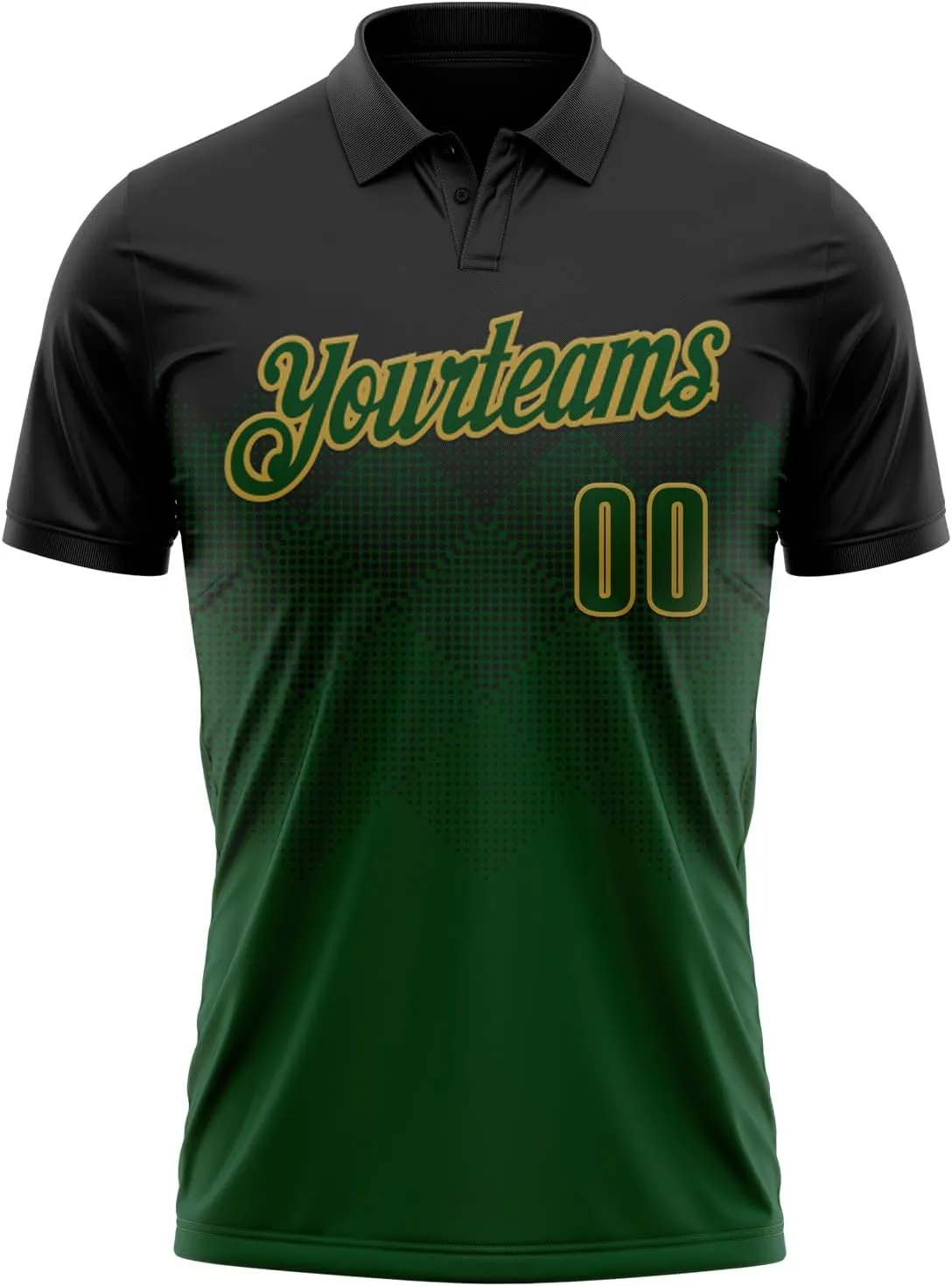 Custom Gradient Golf Polo Shirts Short Sleeve Bowling Dart Tennis Jersey Top Design Men Women Youth Work Business Tee