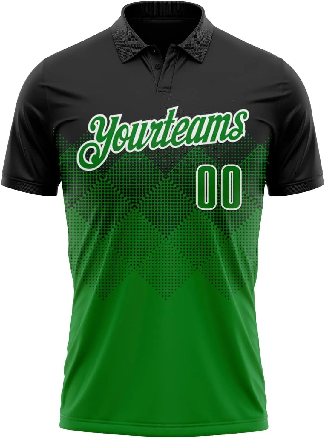 Custom Gradient Golf Polo Shirts Short Sleeve Bowling Dart Tennis Jersey Top Design Men Women Youth Work Business Tee