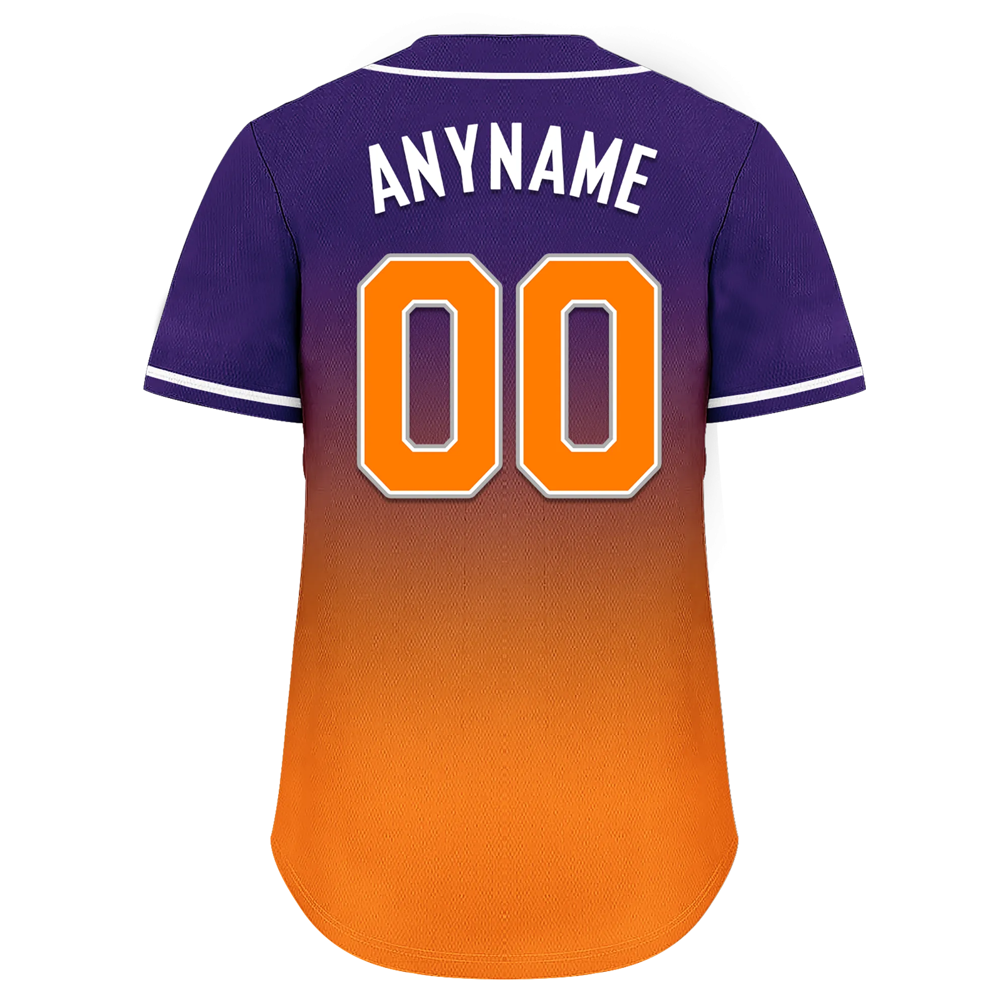 Custom Purple Orange Fade Fashion Personalized Authentic Baseball Jersey BSBJ01-D0a70de