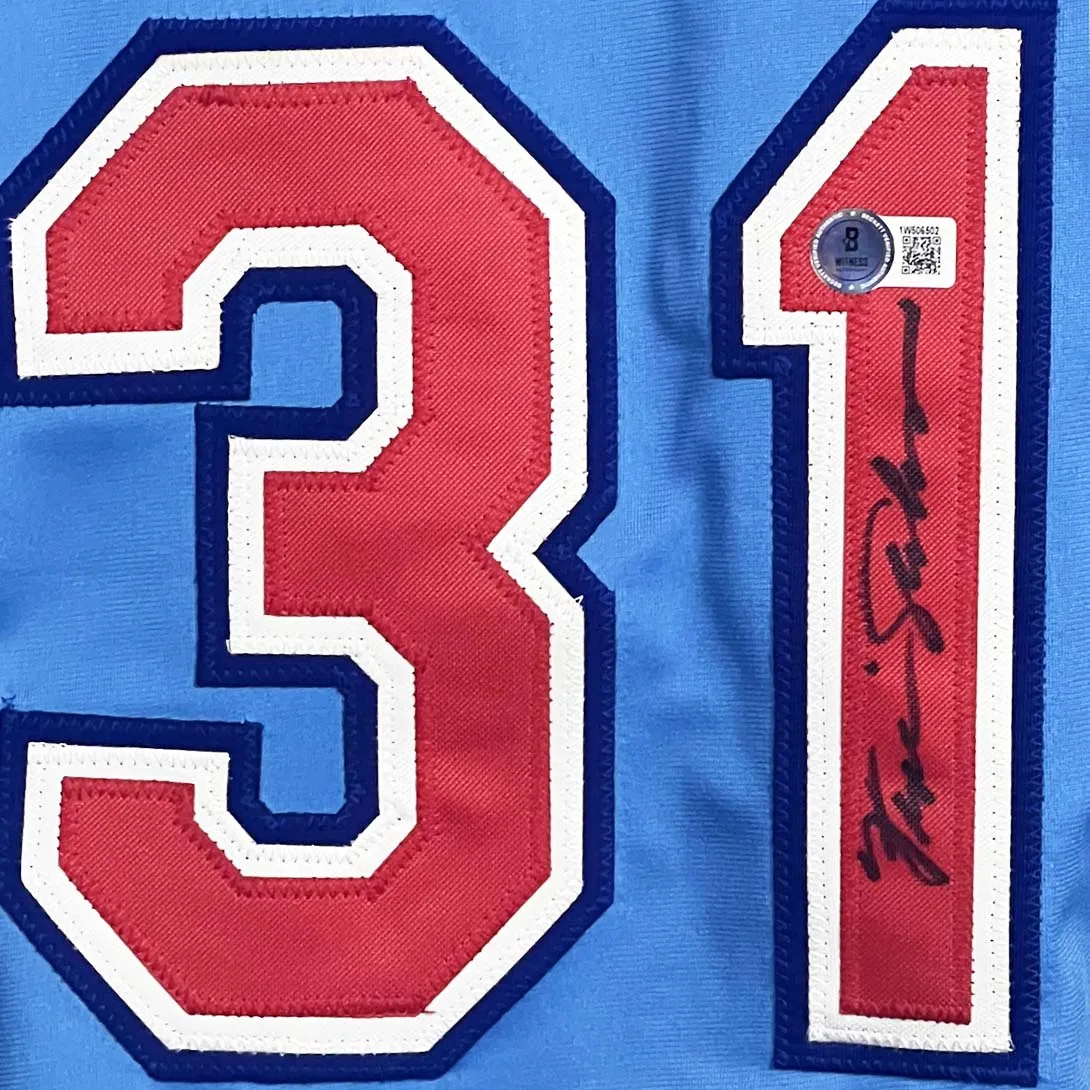 Ferguson Jenkins Signed Texas Light Blue Baseball Jersey (Beckett)