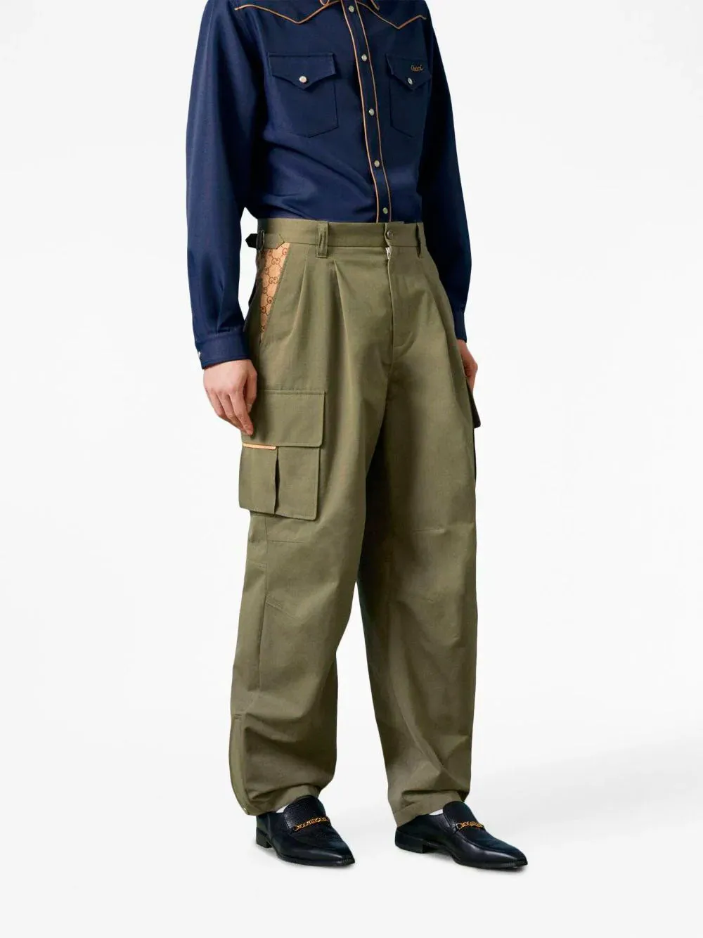GG canvas-panel cargo pants