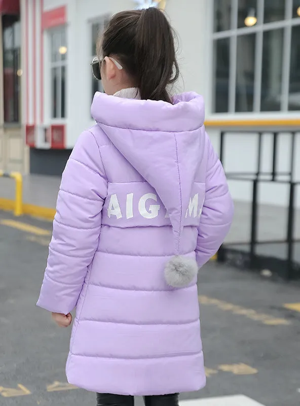 Girls Wadded Jacket Outerwear Cotton-Padded Jacket