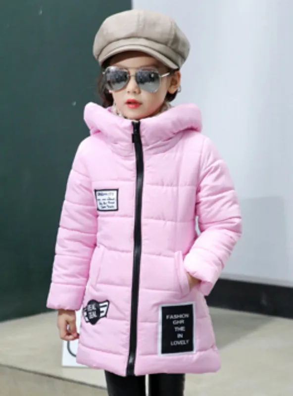 Girls Wadded Jacket Outerwear Cotton-Padded Jacket
