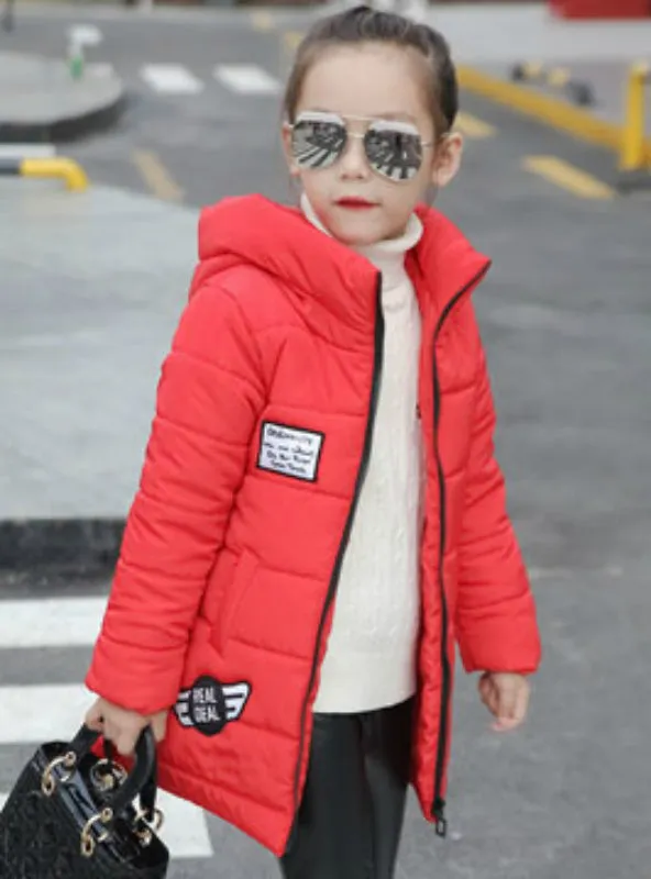 Girls Wadded Jacket Outerwear Cotton-Padded Jacket