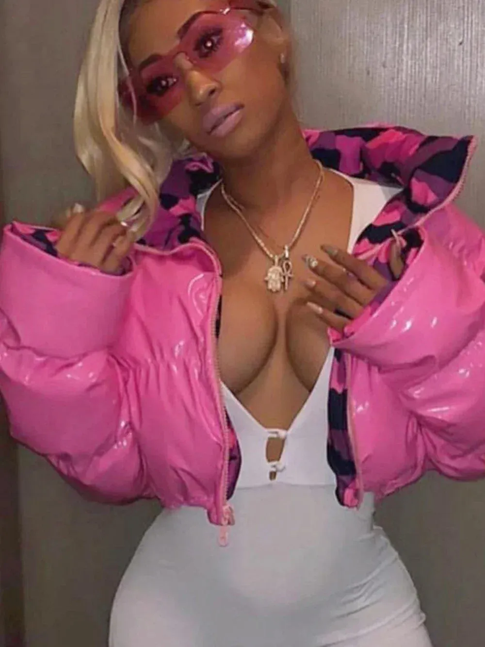Hazel Both Side Wear Puffer Jacket