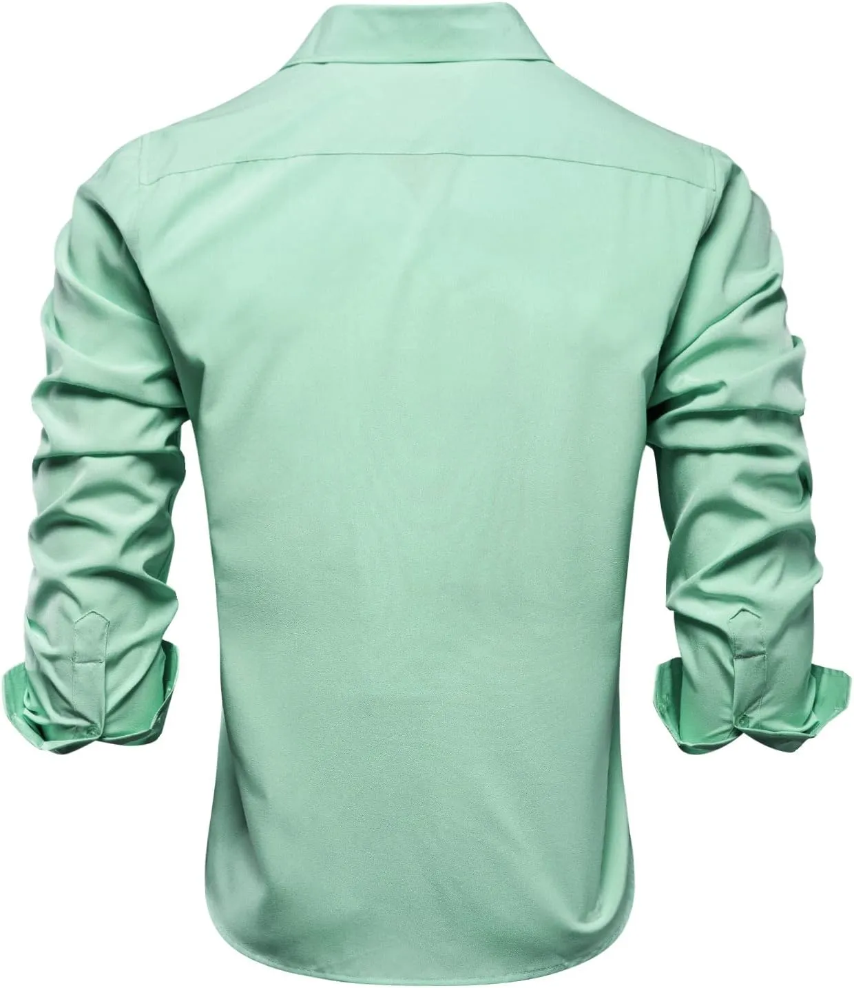 Hi-Tie Men's 4 Way Stretch Dress Shirts Long Sleeve Button Down Wrinkle Free Casual Formal Dress Shirt for Men