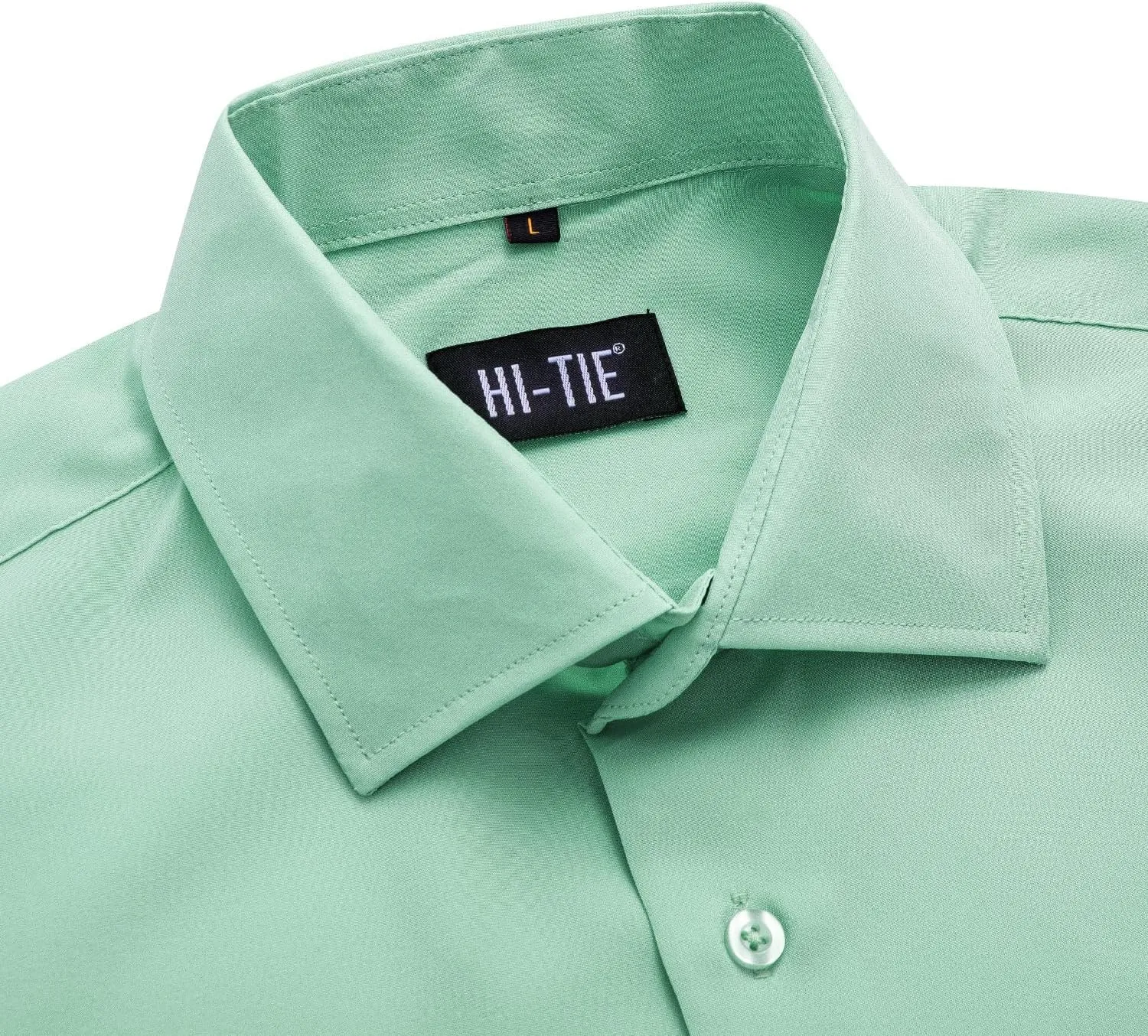 Hi-Tie Men's 4 Way Stretch Dress Shirts Long Sleeve Button Down Wrinkle Free Casual Formal Dress Shirt for Men