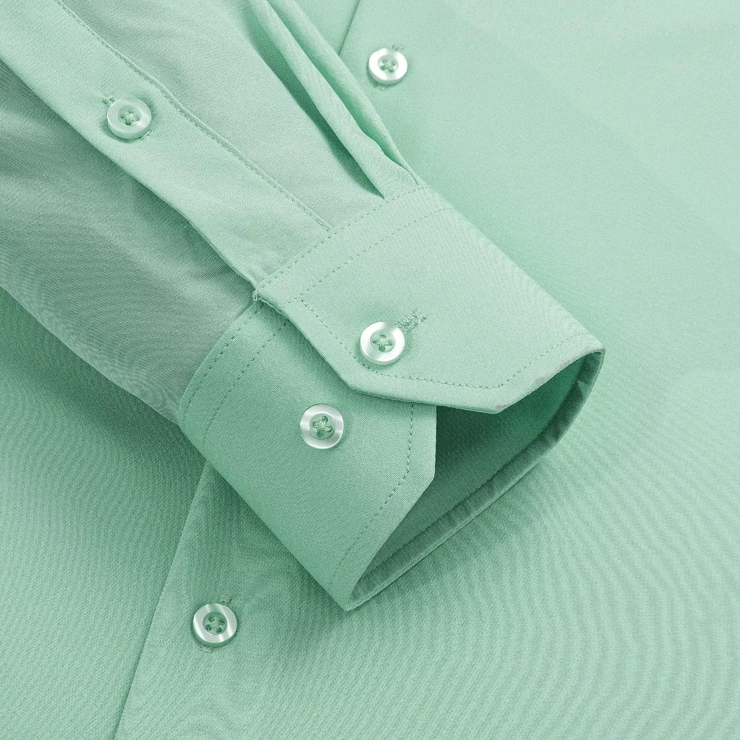 Hi-Tie Men's 4 Way Stretch Dress Shirts Long Sleeve Button Down Wrinkle Free Casual Formal Dress Shirt for Men