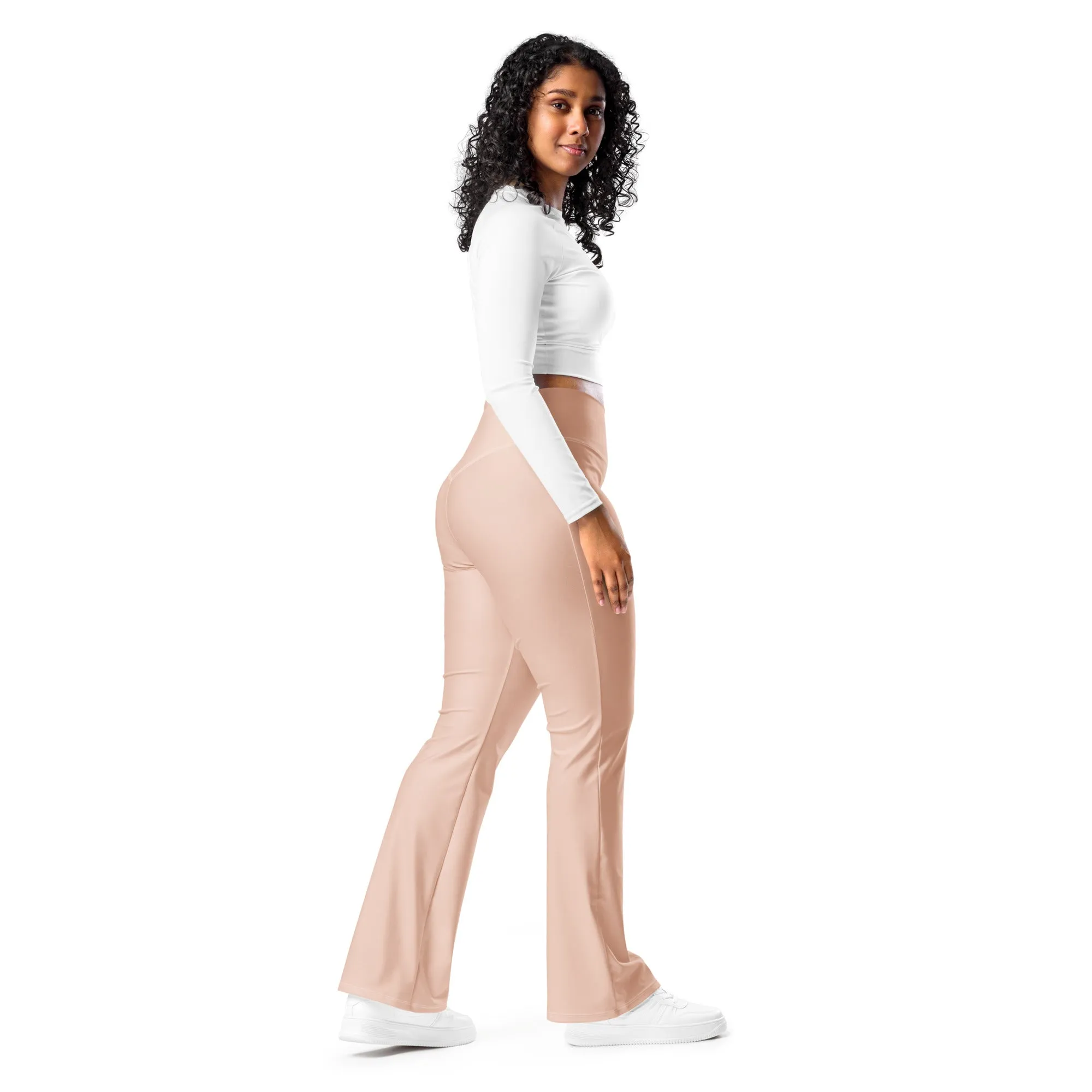 Humble Sportswear™ Women's Blush Pink Flare leggings