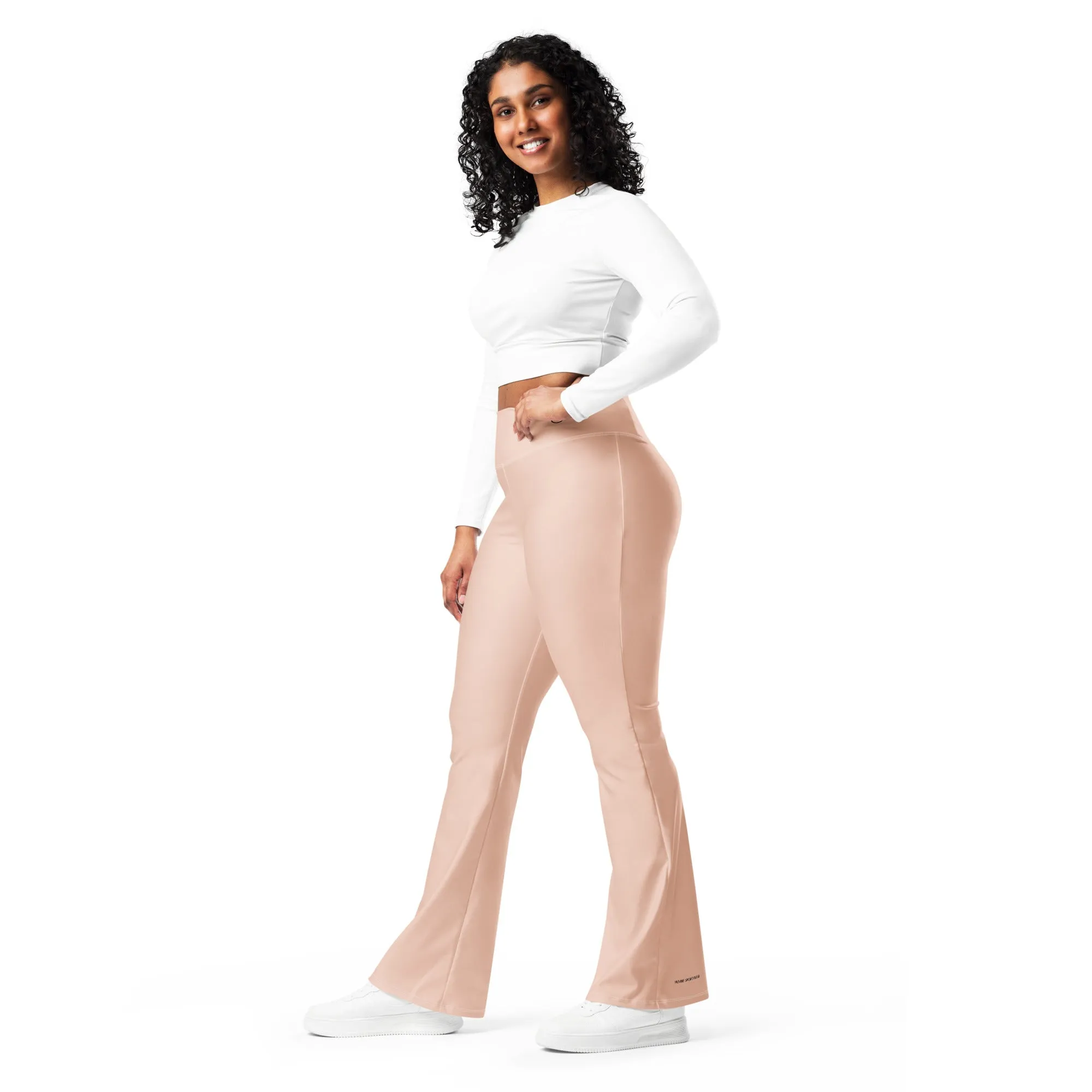 Humble Sportswear™ Women's Blush Pink Flare leggings