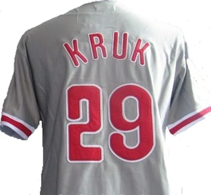 John Kruk Philadelphia Phillies Road Throwback Jersey