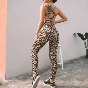 Leopard Women Sets Women's Tracksuit