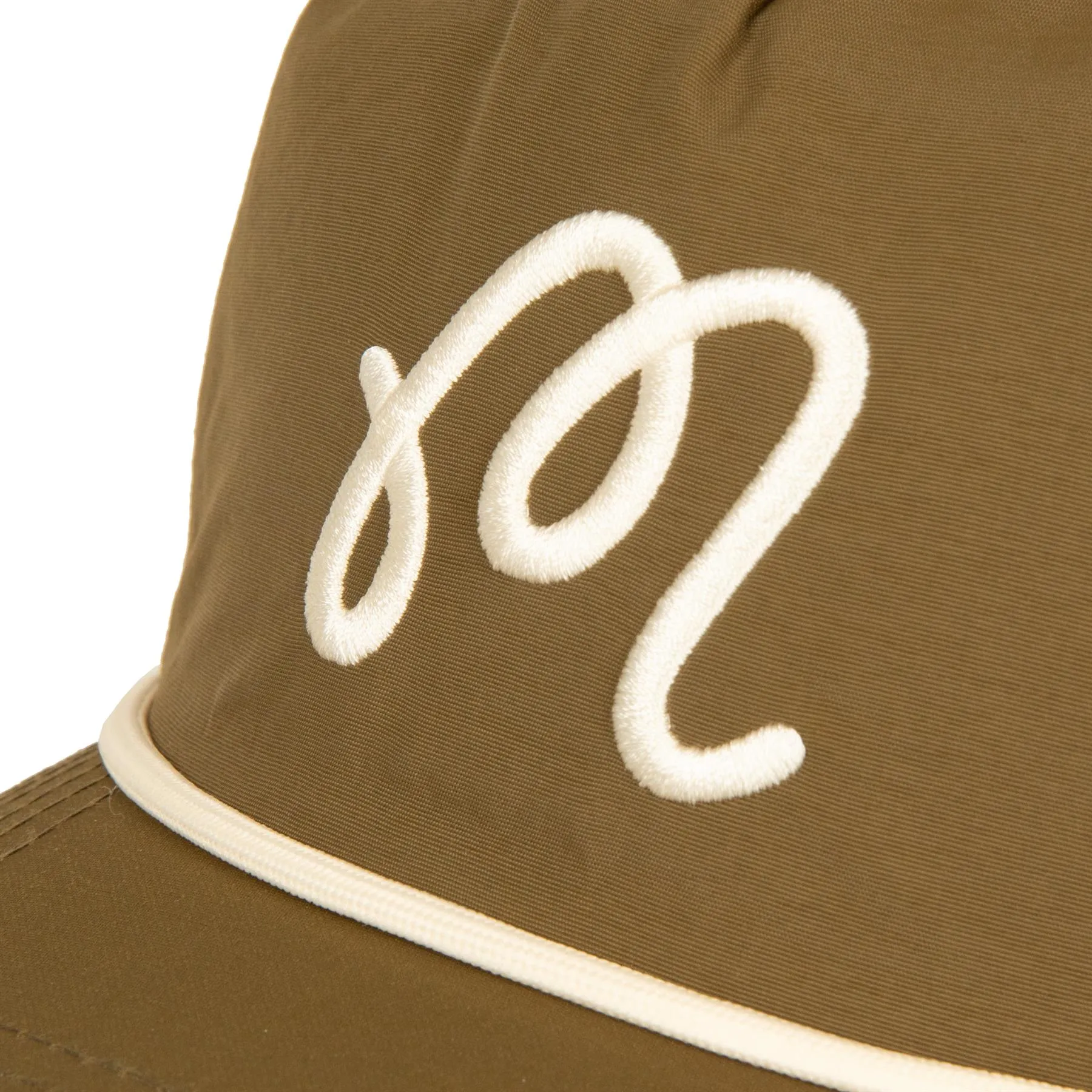 M Script Nylon Rope Hat Olive - 2025