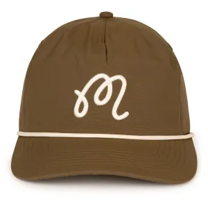 M Script Nylon Rope Hat Olive - 2025