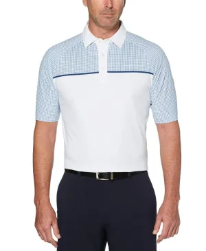 Mens Swing Tech™ Houndstooth Chest Print Polo