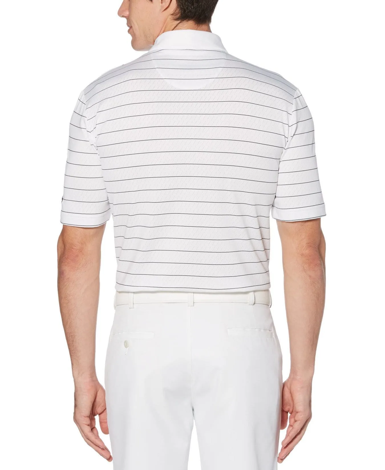 Mens Ventilated Stripe Polo