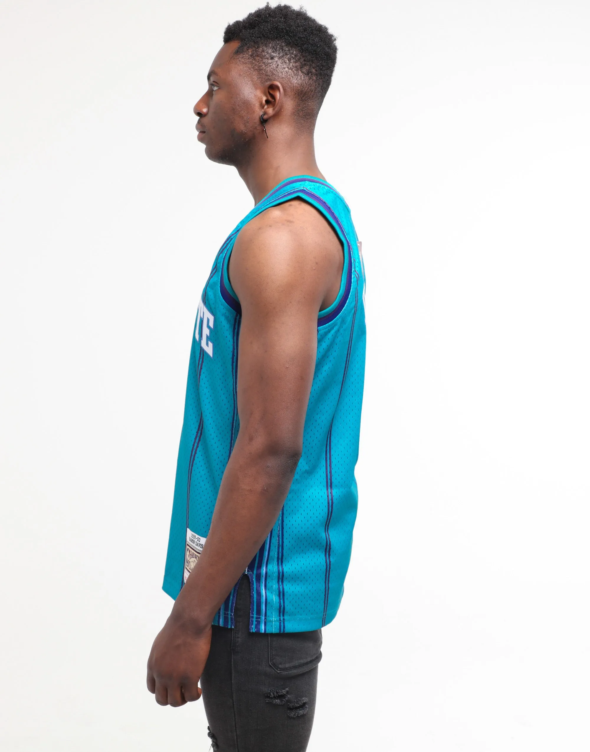 Mitchell & Ness Charlotte Hornets Baron Davis #1 Swingman Jersey Teal