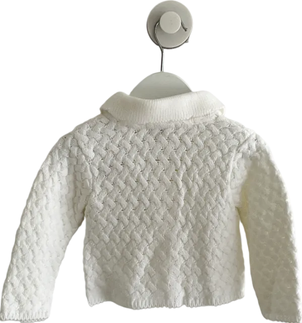 my little chick White Knitted Cardigan 6-9 Months