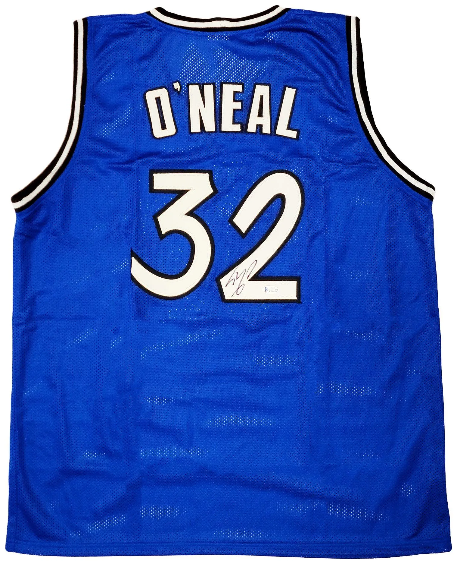 Orlando Magic Shaquille Shaq O'Neal Autographed Blue Jersey The Diesel Beckett BAS Stock #202310