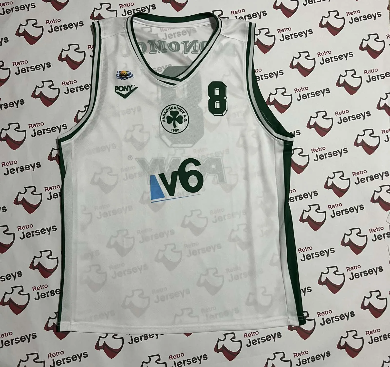 Panathinaikos Basketball Shirt 1997-1998 Home - Retro Jerseys, φανέλα Μπάσκετ Παναθηναϊκός
