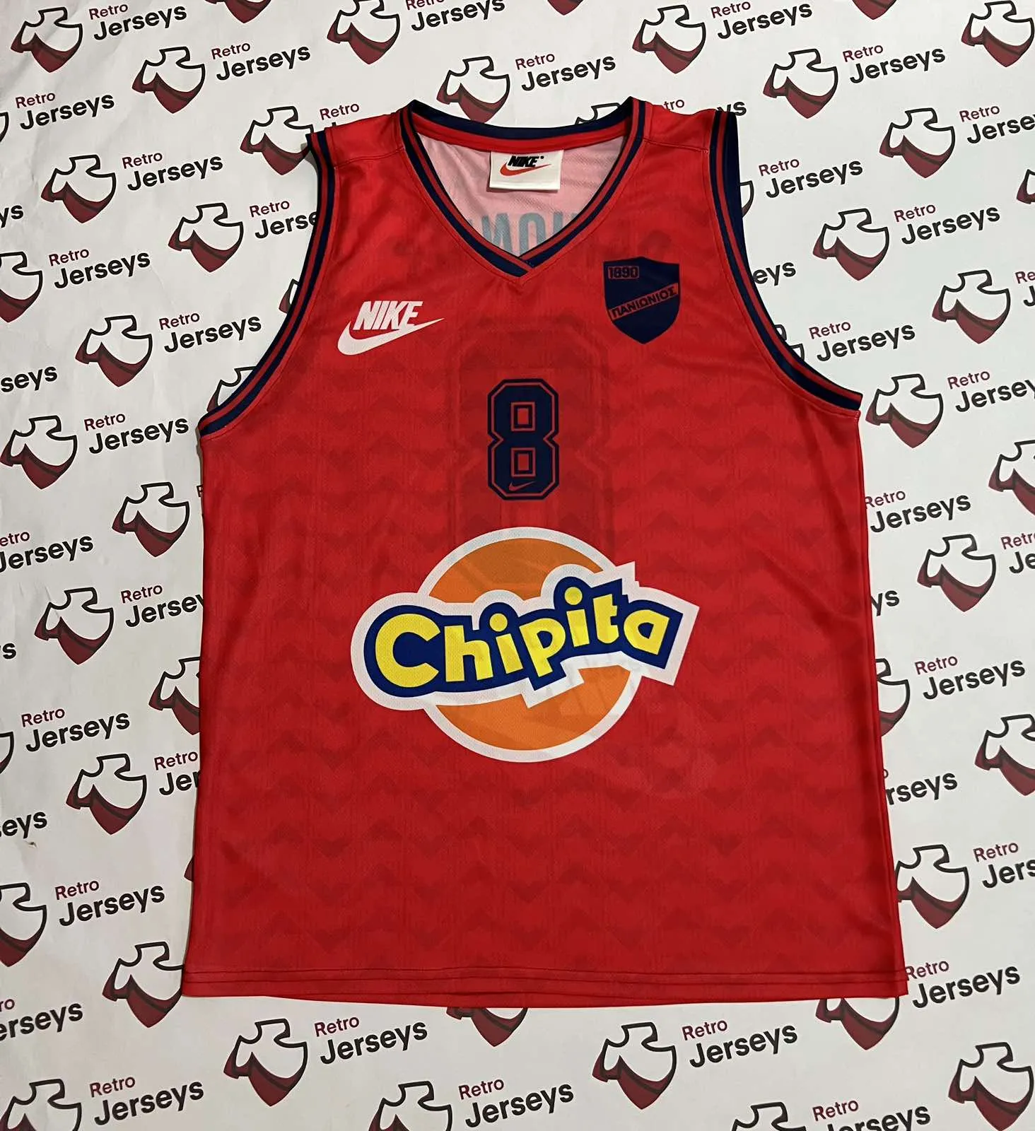 Panionios Athen Basketball Shirt 1980's Home - Retro Jerseys, φανέλα Μπάσκετ Πανιώνιος