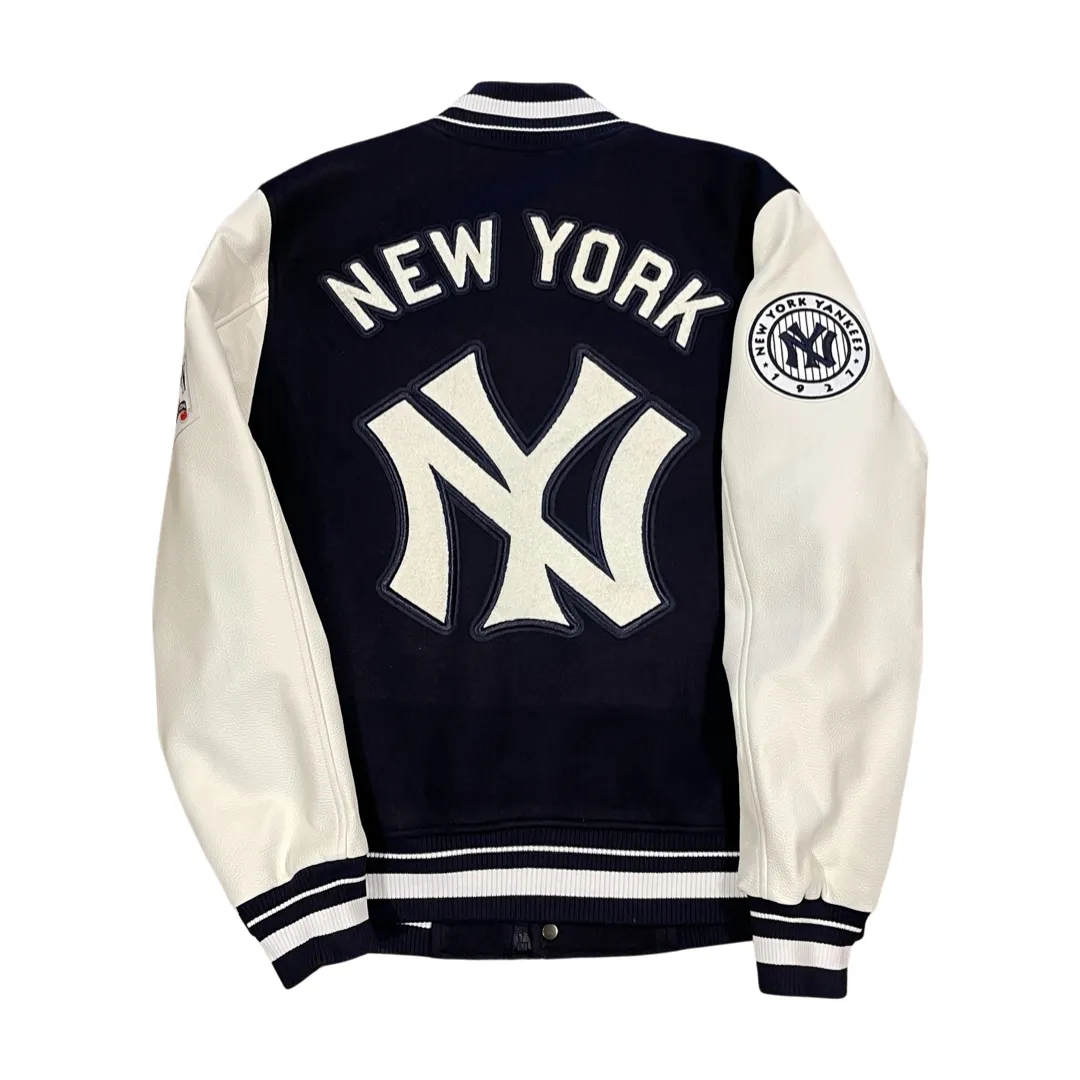 Pro Standard LUXURY ATHLETIC COLLECTION MASH UP JACKET NEW YORK YANKEES Men’s-NAVY WHITE