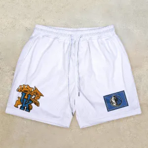 Retro casual trendy hip-hop mesh shorts