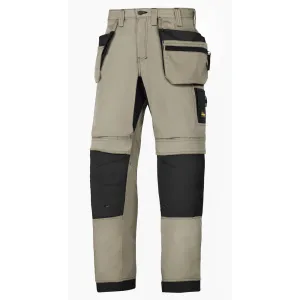 Snickers 6206 LiteWork, 37.5® Work Trousers  Holster Pockets Khaki/Black