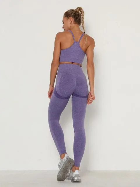Sports Bra/Crop Top   Leggings Set