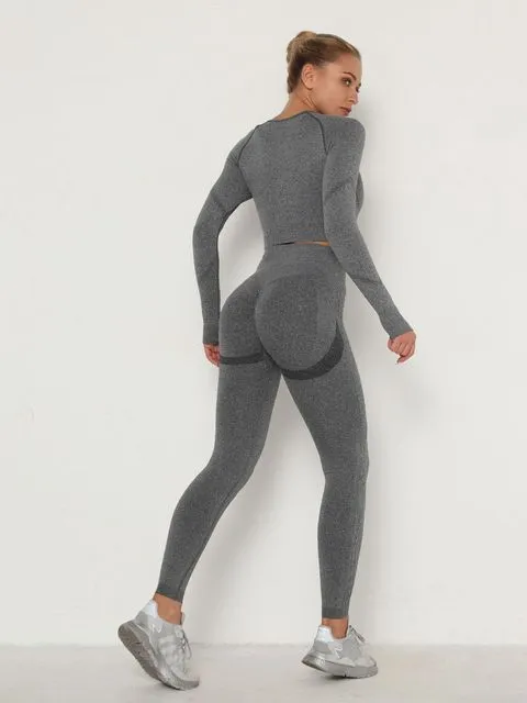 Sports Bra/Crop Top   Leggings Set