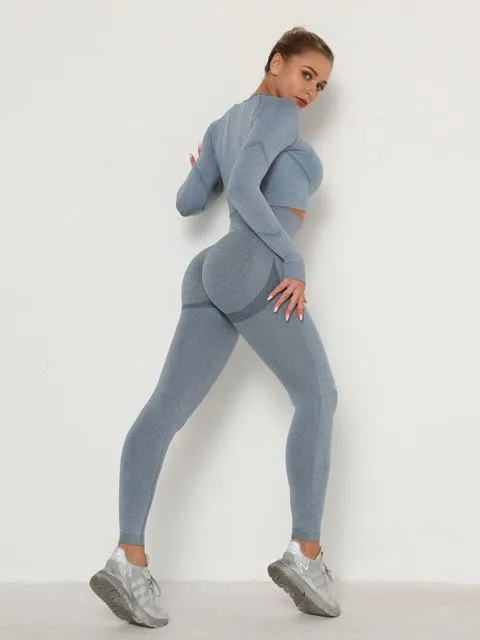 Sports Bra/Crop Top   Leggings Set