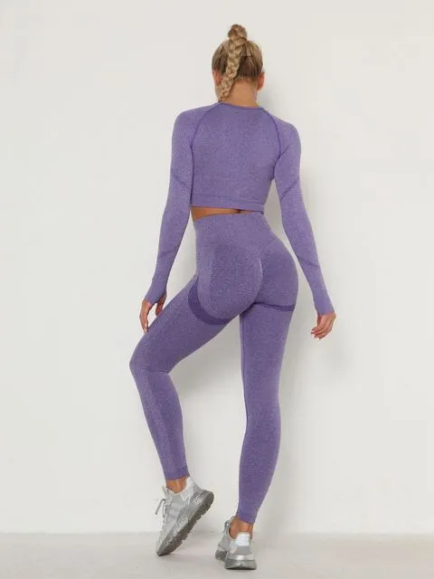 Sports Bra/Crop Top   Leggings Set
