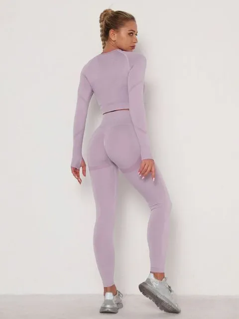 Sports Bra/Crop Top   Leggings Set