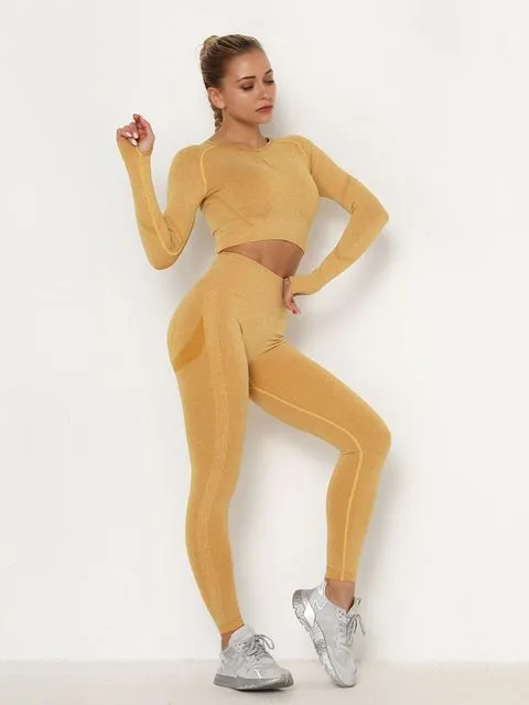 Sports Bra/Crop Top   Leggings Set